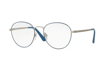 Image of Vogue VO4024 Progressive Prescription Eyeglasses 5025-50 - Matte Blue/silver Frame