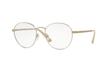 Image of Vogue VO4024 Progressive Prescription Eyeglasses 996-52 - Matte Cream/pale Gold Frame