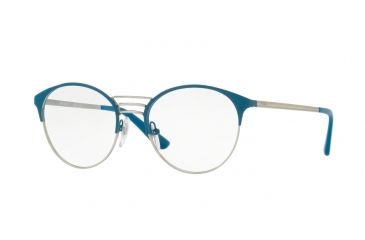 Image of Vogue VO4043 Single Vision Prescription Eyeglasses 5005-49 - Petroleum/brushed Silver Frame