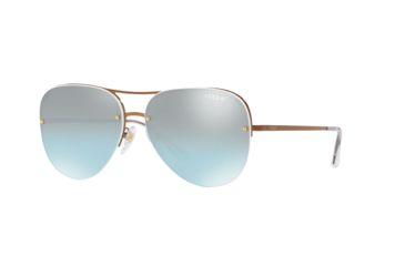 Image of Vogue VO4080S Sunglasses 50747C-58 - Copper Frame, Azure Gradient Mirror Black Lenses