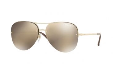 Image of Vogue VO4080S Sunglasses 848/5A-58 - Pale Gold Frame, Light Brown Mirror Gold Lenses