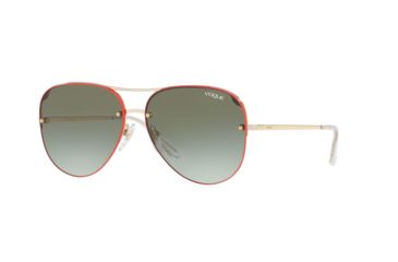 Image of Vogue VO4080S Sunglasses 848/8E-58 - Pale Gold Frame, Green Gradient Lenses