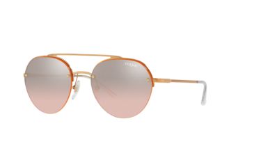 Image of Vogue VO4113S Sunglasses 50757E-54 - Rose Gold Frame, Light Pink Mirror Grad Silver Lenses