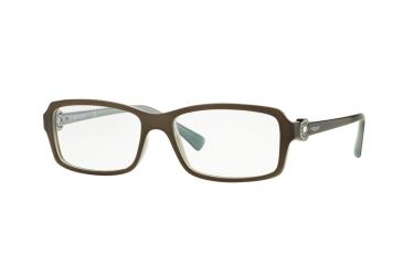 Image of Vogue VO5001B Progressive Prescription Eyeglasses 2322-52 - Mud Green/opal Azure Frame