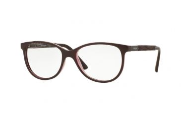 Image of Vogue VO5030 Single Vision Prescription Eyeglasses 2262-53 - Top Bordeaux/transparent Pink Frame