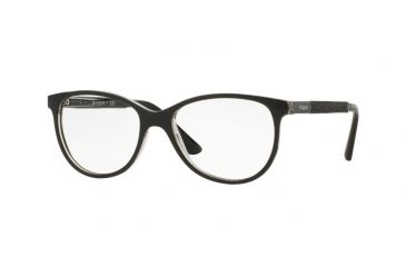 Image of Vogue VO5030 Single Vision Prescription Eyeglasses W827-53 - Top Black/Transparent Frame