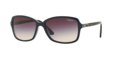 Image of Vogue VO5031S Sunglasses 238836-58 - Top Dark Blue/blue Transp Frame, Pink Gradient Grey Lenses