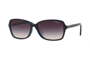 Image of Vogue VO5031SF Sunglasses 238836-58 - Top Dark Blue/blue Transp Frame, Pink Gradient Dark Grey Lenses