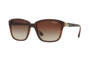 Image of Vogue VO5093SB Sunglasses 238613-54 - Top Dark Havana/brown Frame, Brown Gradient Lenses