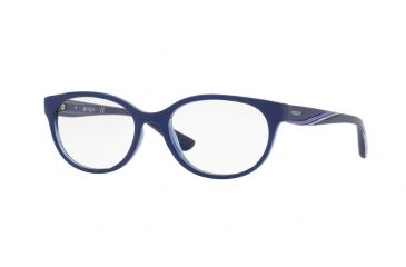 Image of Vogue VO5103F Single Vision Prescription Eyeglasses 2471-53 - Topaz Blue/Blue Transparent Frame