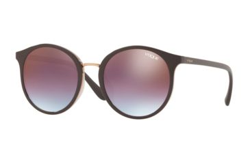 Image of Vogue VO5166SF Single Vision Prescription Sunglasses, 54mm, Top Brown/Transparent Beige, VO5166SF-2450H7-54-SV