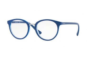 Image of Vogue VO5167 Single Vision Prescription Eyeglasses 2556-50 - Top Dark Blue/blue Transp Frame