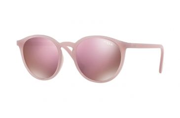 Image of Vogue VO5215S Sunglasses 26095R-51 - Opal Violet Frame, Dark Brown Mirror Pink Lenses
