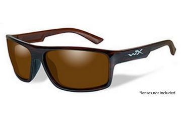 Image of Wiley X Active Series Peak Sunglasses,Gloss Layered Tortoise Brown Frame,No Lens ACPEA04F
