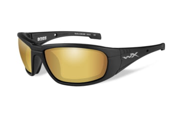 Image of Wiley X Boss Single Vision Prescription Sunglasses, Matte Black Frame, CCBOS04SV