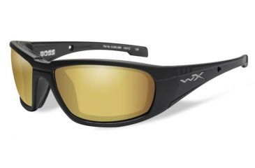 Image of Wiley X Boss Progressive Prescription Sunglasses, Matte Black Frame, CCBOS04PR