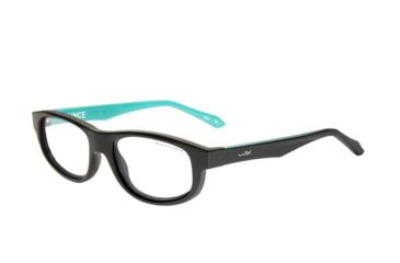 Image of Wiley X Bounce Safety Glasses, Black/ Atlantis Blue Frame, No Polarized Lens YFBNC02