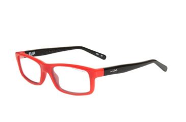 Image of Wiley X Flip Safety Glasses, High Risk Red/ Black Frame, No Polarized Lens YFFLP02