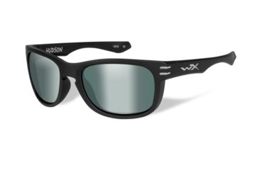Image of Wiley X Hudson Single Vision Prescription Sunglasses, Matte Black Frame, ACHUD05SV