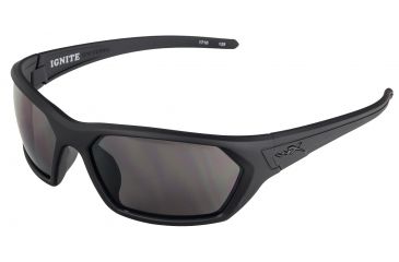 Image of Wiley X Ignite Sunglasses, Matte Balck Frame/ Black Ops Smoke, ACIGN01