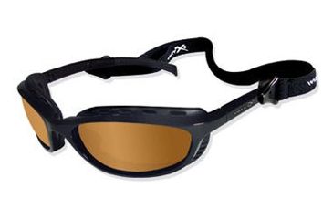 Image of Wiley X JP-2 Polarized Sunglasses w/ Polarized Copper Lens/ Gloss Black Frame 511