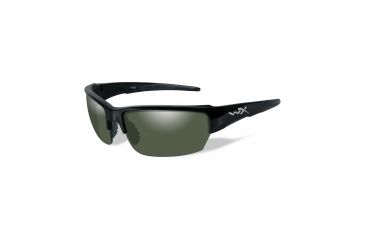Image of Wiley X Saint Single Vision Prescription Sunglasses, Gloss Black Frame, CHSAI04SV