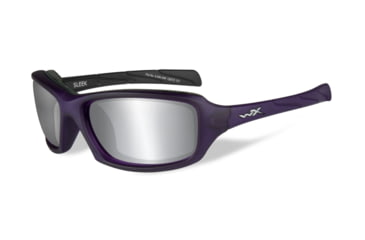 Image of Wiley X Sleek Single Vision Prescription Sunglasses, Matte Violet Frame, CCSLE01SV