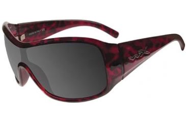 Image of Wiley X Stomp Sun Glasses SSSTO03 Gloss Red Leopard/Smoke