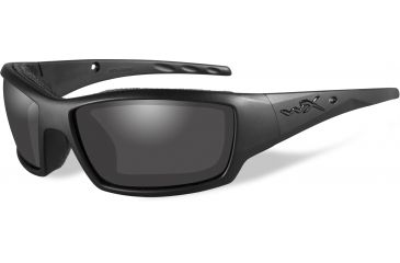 Image of Wiley X Tide Sunglasses,Black Ops,Matte Black Frame,Smoke Gray Lens WXCCTID01