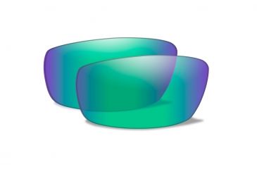 Image of Wiley X Twisted Lenses, Polarized Emerald Mirror Amber, SSTWIPGM