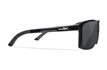 Image of Wiley X WX Alfa Sunglasses, Matte Black Frame, Captivate Polarized Grey Mirror Lens, AC6ALF18