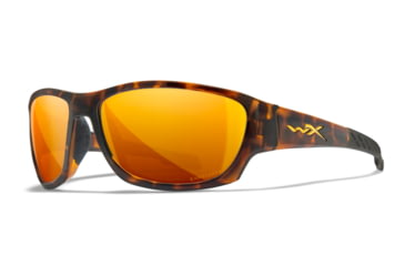 Image of Wiley X WX CLIMB Sunglasses, Captivate Polarized Bronze Mirror Lens/ Gloss Tort, ACCLM04