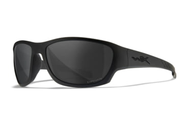 Image of Wiley X WX CLIMB Sunglasses, Smoke Grey Lens/ Matte Black Frame, ACCLM01