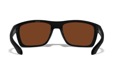 Image of Wiley X WX Kingpin Safety Sunglasses, Matte Black Frame, Captivate Pol Bronze Mirror Lens, ACKNG14