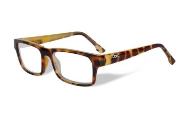 Image of Wiley X WX Profile Single Vision Prescription Eyeglasses, Gloss Brown Demi Frame, WSPRF04SV
