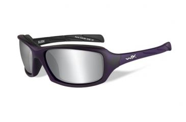 Image of Wiley X WX Sleek Progressive Prescription Sunglasses, Matte Violet Frame, CCSLE01FPR