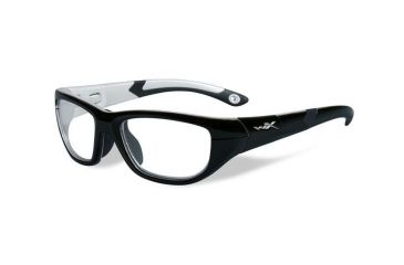 Image of Wiley X WX Victory Single Vision Prescription Sunglasses, Gloss Black/Aluminum Pearl Frame, YFVIC03SV