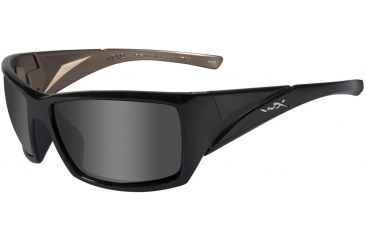 Image of Wiley X WX Mojo RX Single Vision Sunglasses - Gloss Black Metallic Coffee Frame SSMOJ01RX