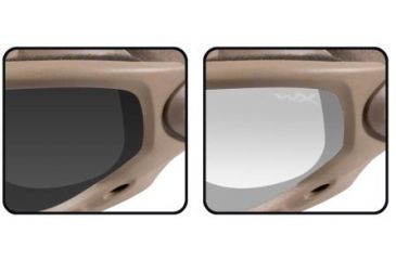 Image of Wiley X Spear - Smoke Gray &amp; Clear Lenses - Close-up SP29T