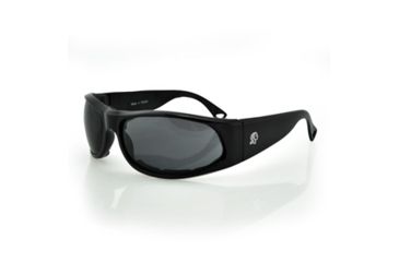 Image of Zan Headgear California Sunglass, Shiny Black Foam Padded, Smoked Lens EZCA001