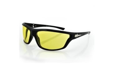 Image of Zan Headgear Florida Sunglass, Shiny Black Frame, Yellow Lenses EZFL01Y