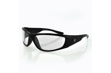 Image of Zan Headgear Iowa Sunglass, Shiny Black Frame, Clear Lenses EZIA01C