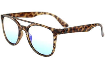 Image of Zan Headgear Levee Sunglasses, Brown Tortoise Frame, Clear Blue Light Lens, EZLE001B