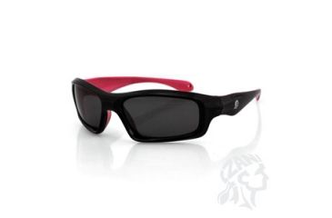Image of Zan Headgear Seattle Sunglass, Black-Pink Frame, Smoked Lens EZSE002