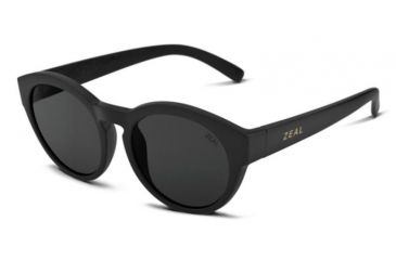 Image of Zeal Optics Fleetwood Sunglasses, Matte Black Frame, Polarized Dark Grey Lens, Polarized, 10877
