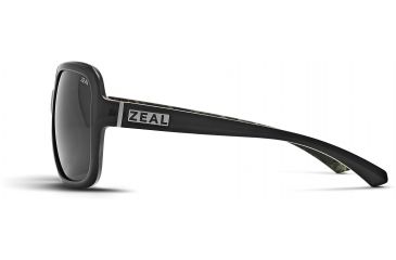 Image of Zeal Optics Hadley Womens Sunglasses, Black Gloss Frame and Polarized Dark Grey Lens 10413