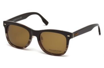 Image of Zegna Couture ZC0001 Sunglasses - Dark Brown Frame Color