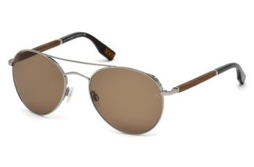Image of Zegna Couture ZC0002 Sunglasses - Shiny Gun Metal Frame Color