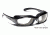 7 Eye Churada AirShield Sunglasses,Glossy Black Frame,SharpView Clear +1.50 Reader Lens,S-M 160540B