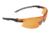 Allen ULTRX Keen Safety Glasses, Black Frame, Amber Lens, 4141
